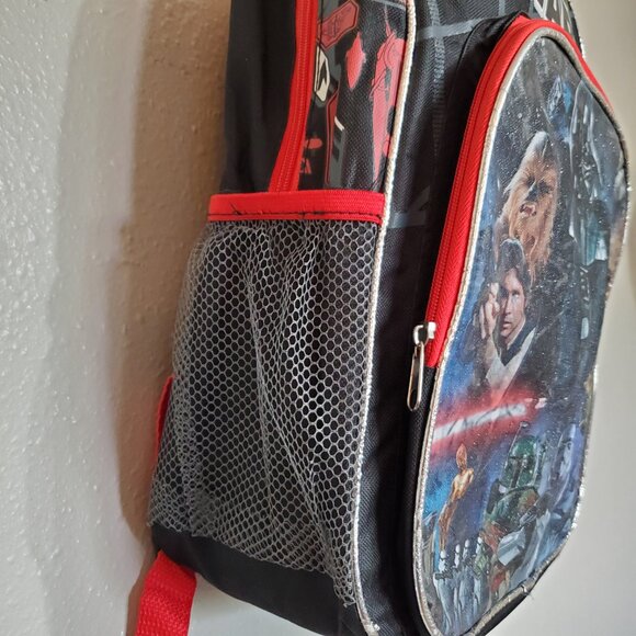 Star Wars Backpack Black Red Kids School - Picture 7 of 12